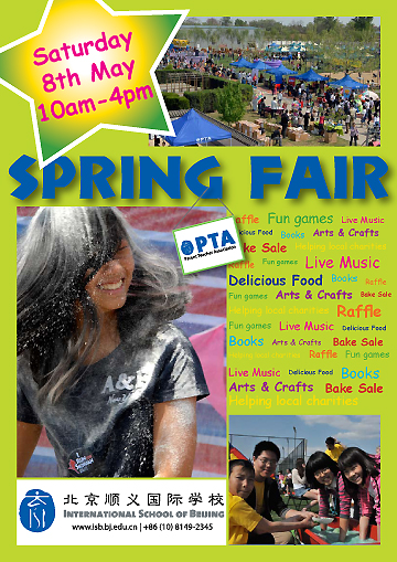 The ISB Spring Fair, May 8th at ISB!